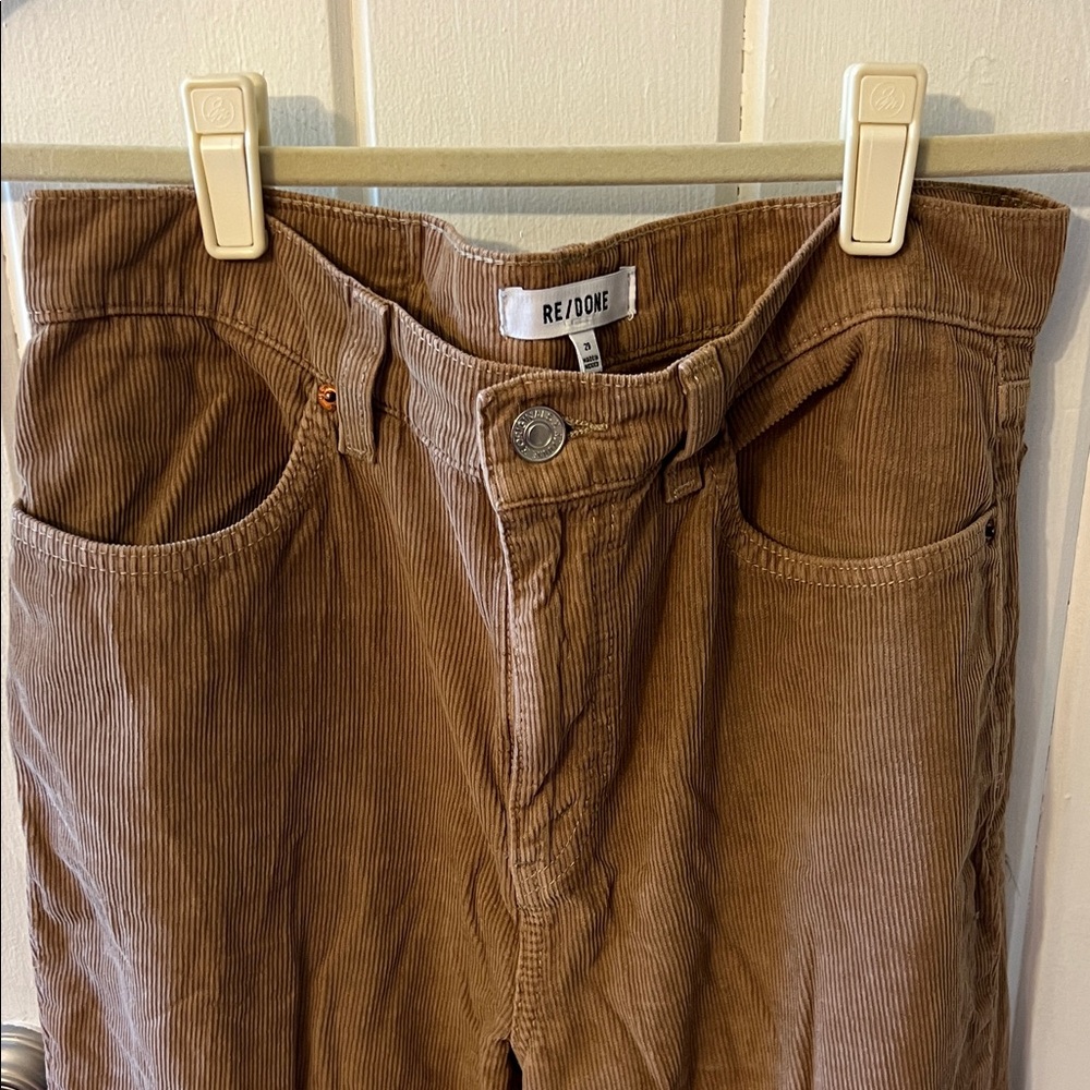 Re/Done women’s Tan Corduroy Trousers